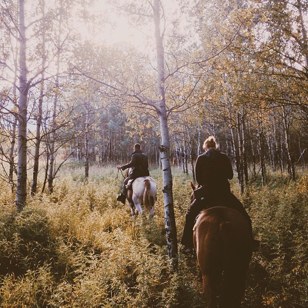 Horse riding, Alberta style via @jaredchambers