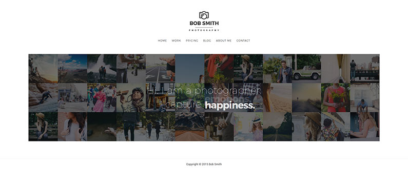 Photographer Theme - Homepage
