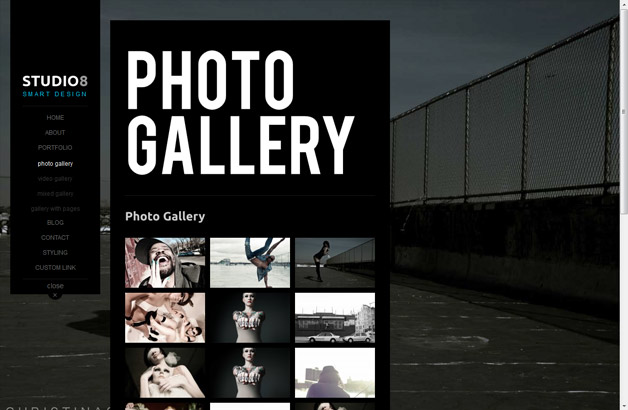 Studio8 – Ajax Powered Photography Theme w/ Fullscreen Slideshows